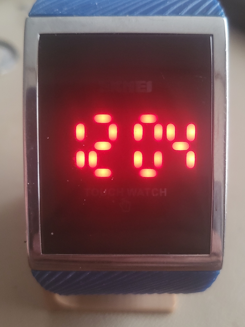 10/$20 Skmei Silver/Blue Digital Touch Led Unisex Watch